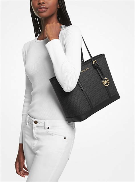 michael kors jet set travel small logo tote|Michael Kors jet set luggage.